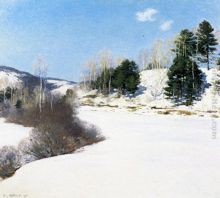 Hush of Winter painting - Willard Leroy Metcalf Hush of Winter art painting